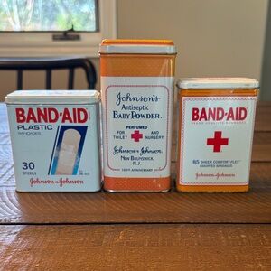 Johnson & Johnson Vintage Tin Set